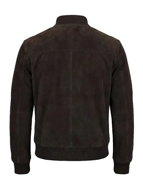 Men’s Suede Leather Dark Brown Jacket