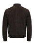 Men’s Suede Leather Dark Brown Jacket