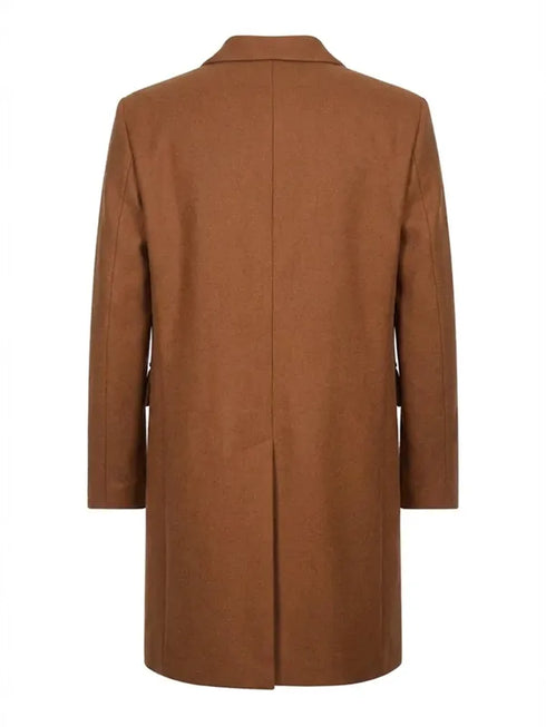 Men’s Double Breasted Brown Wool Coat