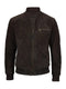 Men’s Suede Leather Dark Brown Jacket