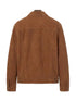 Men's Brown Suede Leather Trucker Jacket