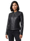 Women's Black Quilted Motorcycle Leather Jacket