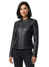 Women's Black Quilted Motorcycle Leather Jacket