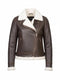 Women's B-3 Brown Leather Bomber Jacket