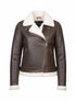 Women's B-3 Brown Leather Bomber Jacket
