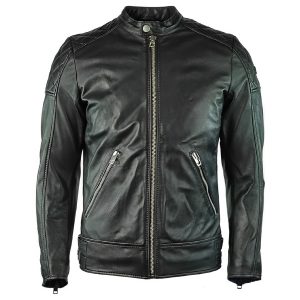Cafe Racer Men's Leather Black Jacket