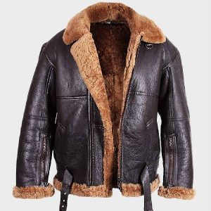 Men's Flying B3 Sheepskin Brown Shearling Jacket