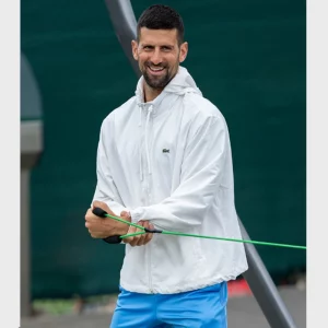 Novak Djokovic 2024 White Hoodie
