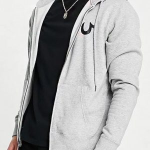 Grey True Religion Hoodie
