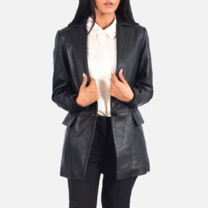 Marilyn Black Women's Leather Blazer