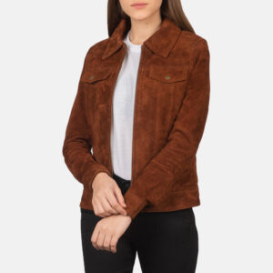 Suzy Brown Women's Suede Trucker Jacket