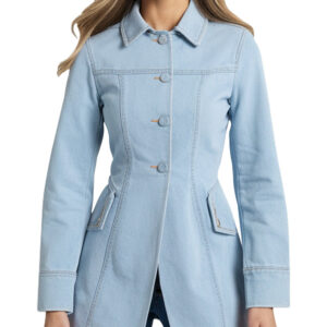 Light Blue Longline Women's Denim Jacket
