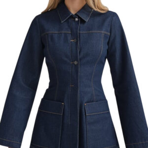 Luxe Women's Denim Jacket in Dark Indigo