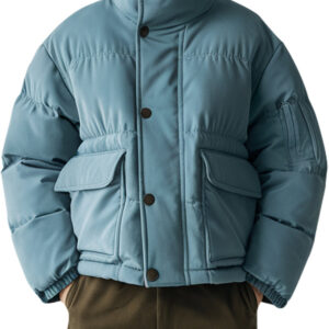Men's Blue Sleek Puffer Jacket