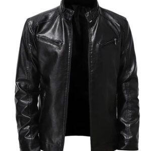 Genuine Leather Biker Style Jacket