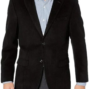 Two-Button Black Suede Jacket