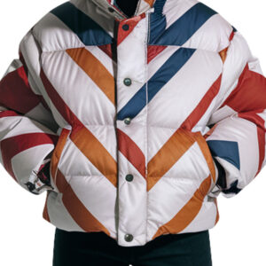 Colorful Geometric Women's Puffer Jacket