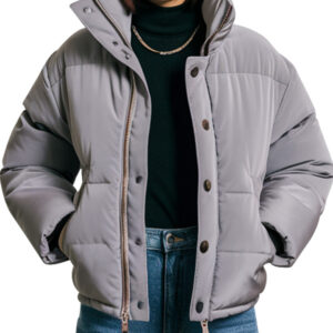 Gray Cozy And Stylish Women's Puffer Jacket