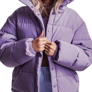 Lavender Quilted Women's Puffer Jacket