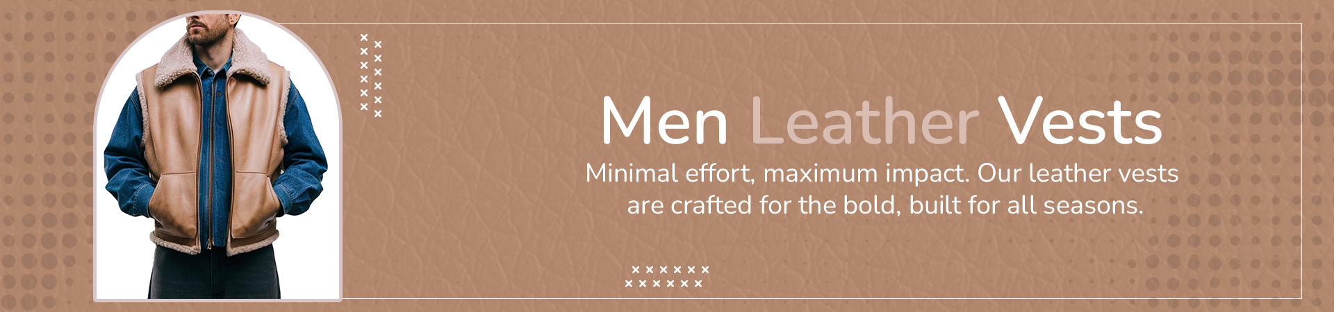 Men leather vests