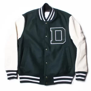 Letterman Dartmouth Green and White Varsity Jacket