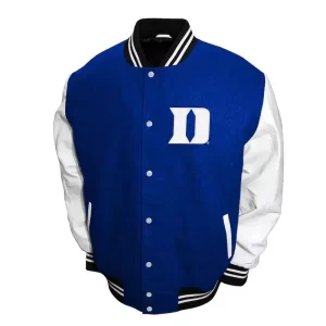 Letterman Duke Blue Devils Graduate Royal and White Varsity Jacket
