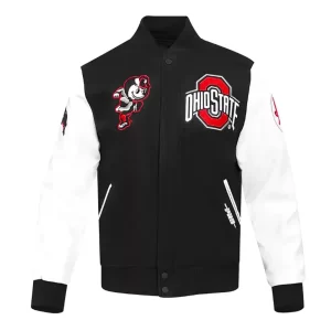 Letterman Ohio State Black and White Varsity Jacket