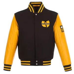 Letterman WU-Tang Classic Black and Yellow Classic Varsity Jacket