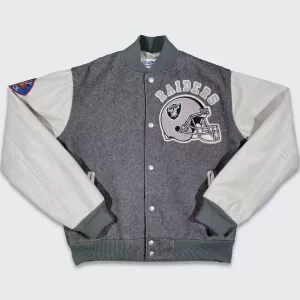Men's Oakland Las Vegas Raiders 80’s Varsity Jacket - Leather Sleeve