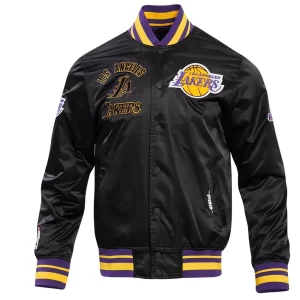 NBA Los Angeles Lakers Retro Classic Men's Rib Satin Jacket